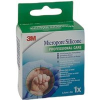 3M Italia Micropore Silicone Cerotto Adesivo 2,5cm x 5m, 1 pezzo