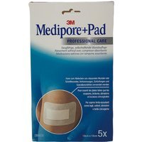 3M Medipore+Pad Medicazione adesiva con Tampone Assorbente 10 x 15cm, 5pezzi