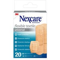 3M Nexcare Flexible Textile - Cerotto Elastico, 20 cerotti assortiti