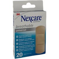 3M Nexcare Traspirante - Cerotto Resistente all'Acqua 25mm x 72mm, 20 cerotti