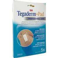 3M Tegaderm+ Pad Medicazione Trasparente Assorbente 9 x 15cm, 5 medicazioni