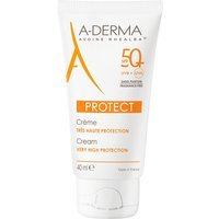 A-DERMA Protect - Crema Solare Viso Senza Profumo SPF50+, 40 ml