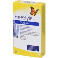 Abbott FreeStyle Optium - Strisce test glicemia FreeStyle, 25 pezzi
