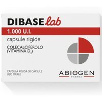 Abiogen DiBaseLab 1000 UI Colecalciferolo Deficit di Vitamina D, 30 Capsule Rigide