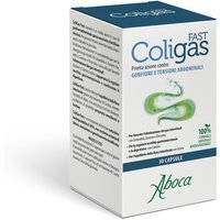 Aboca Coligas Fast Integratore Gas e Gonfiore Intestinali Apparato Gastrointestinale, 30 Capsule