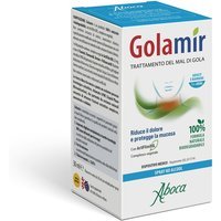 Aboca Golamir Spray No Alcool Dispositivo Medico Mal di Gola e Cavo Orale Vie Respiratorie, 30ml