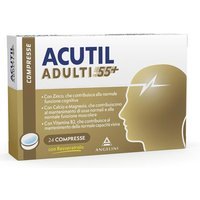 Acutil Adulti 55+ Integratore Alimentare Mente Ossa e Muscoli, 24 compresse
