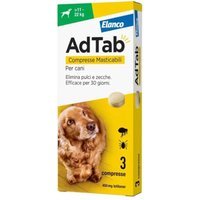 AdTab Lotilaner 450mg Antiparassitario per Cani 11-22kg, 3 compresse