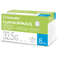 Ago Per Penna Da Insulina Nanopass 32,5 Gauge Lunghezza 8 Mm 100 Pezzi