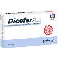AG Pharma Dicofer Plus Integratore di Ferro e Vitamina C, 30 Capsule