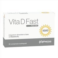 AG Pharma Vita D Fast 1000 Integratore Di Vitamina D3, 30 Compresse Sublinguali