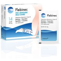 Alfasigma Flebinec Integratore per Tono Venoso e Drenaggio Linfatico, 14 buste