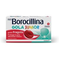 Alfasigma NeoBorocillina Gola Junior Gusto Fragola, 15 Pastiglie Gommose