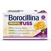 Alfasigma Neoborocillina PropolTuss Integratore con Miele e Pino Mugo, 16 Pastiglie