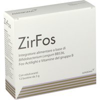 Alfasigma ZirFos - Alfa Wassermann integratore bustine per la flora intestinale, 12 bustine