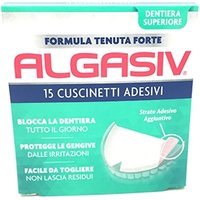Algasiv Adesivi Dentiera Superiore - Cuscinetti adesivi Algasiv per la stabilità, 15 cuscinetti