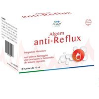 Algem Natura AntiReflux - Anti reflux integratore alimentare per il reflusso, 12 bustine da 10 ml