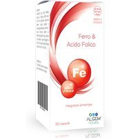 Algem Natura Ferro e Acido Folico - Integratore alimentare ferro contro la stanchezza, 30 capsule