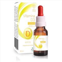 Algem Natura gocce 2000 UI di Vitamina D3 Vegan - Integratore per ossa e difese immunitarie, 50 ml