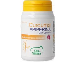 Alta Natura Curcuma e Piperina con Opuntia Integratore, 45 compresse