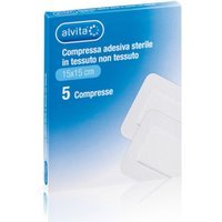 Alvita Compressa Adesiva Sterile In TNT 15 x 15 cm, 5 Compresse