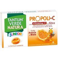 Angelini Tantum Verde - Natura Propoli+C Arancia e Miele Junior, 15 pastiglie