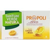 Angelini Tantum Verde - Natura Propoli Zinco Gusto Limone E Miele 15 Gommose
