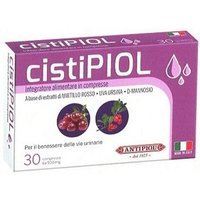 Antipiol CistiPIOL Integratore Vie Urinarie e Drenaggio Liquidi, 30 Compresse