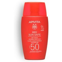Apivita Bee Sun Safe - Dry Touch Fluido Solare Viso SPF50+, 50ml