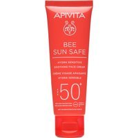 Apivita Bee Sun Safe - Hydra Sensitive Crema Viso Lenitiva SPF50+, 50ml