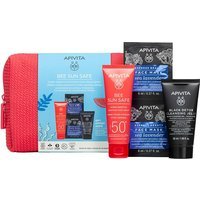 Apivita Bee Sun Safe - Pochette Hydra Sensitive Crema Viso SPF50+ 50ml + Black Detox Cleansing Jelly 50ml + Express Beauty Maschera Viso Sea Lavender 2x8ml