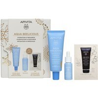 Apivita Cofanetto Regalo Aqua Beelicious con Crema Fluida Idratante Viso Colorata SPF30 40ml + Mini Siero Booster Idratante 10ml + Mini Gel Detergente Back Detox 5ml