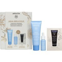 Apivita Cofanetto Regalo Aqua Beelicious con Crema Idratante Viso 40ml + Mini Siero Booster Idratante 10ml + Mini Gel Detergente Back Detox 5ml