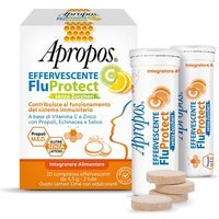 Apropos FluProtect C - Effervescente Senza Zuccheri Integratore gusto Limone, 20 compresse