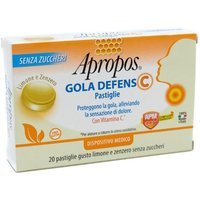 Apropos Gola Defens -C Gusto Limone Zenzero Integratore Alimentare, 20 Pastiglie