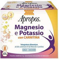 Apropos Magnesio e Potassio con Carnitina Integratore Alimentare, 24 Bustine