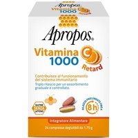 Apropos Vitamina C 1000 Retard Integratore a Rilascio Prolungato, 24 Compresse