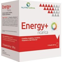 Aqua Viva Energy+ Ricarica Integratore Creatina Carnitina e Sali Minerali, 20 Bustine