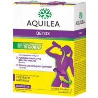 Aquilea Silhouette & Beauty - Detox Integratore Alimentare Drenante e Depurativo, 10 stick