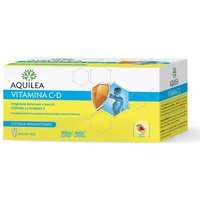 Aquilea Vitamina C + D Integratore Sistema Immunitario Gusto Pesca, 28 Stick