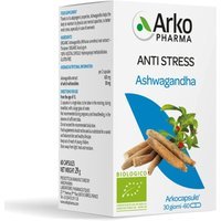 Arkopharma Arkocapsule - Ashwagandha Bio Integratore Alimentare, 60 capsule