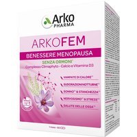 Arkopharma Arkofem Integratore Benessere Menopausa e Salute Ossa, 60 Capsule