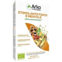 ArkoPharma Arkofluidi Stimolante Fisico e Mentale - Integratore bio con ginseng e maca, 10 fiale