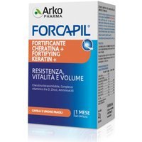 Arkopharma Forcapil - Fortificante + Cheratina Integratore Capelli, 60 Capsule