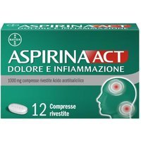 Aspirina ACT Dolore e Infiammazione Trattamento per Febbre e Dolore, 12 Compresse