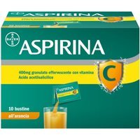 Aspirina C Antinfiammatorio e Antidolorifico per Influenza e Febbre con Vitamina C, 10 Buste Arancia