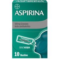 Aspirina in Granuli Senza Acqua Antidolorifico e Antinfiammatorio per Mal di Testa, 10 Bustine