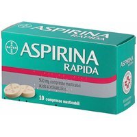 Aspirina Rapida Trattamento Febbre e Dolore 500mg Acido Acetilsalicilico, 10 Compresse Masticabili