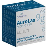 Aurobindo AuroLax Microclismi per Adulti con Glicerolo Malva Camomilla, 6 Pezzi