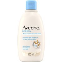 Aveeno Bagno Doccia Emolliente Bagnoschiuma Dermexa Uso Quotidiano Emolliente Senza Sapone Coloranti e Profuno per Pelli Sensibili, 300ml